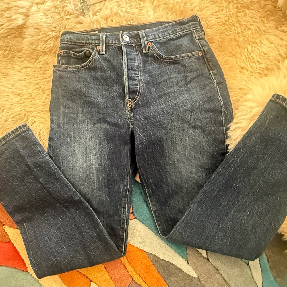 Levi's Dark Blue Straight Jeans